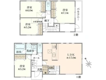 【神奈川県/厚木市温水西】厚木市温水西1丁目　未入居戸建 間取り図