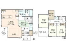 【神奈川県/座間市入谷東】座間市入谷東4丁目　戸建 間取り図