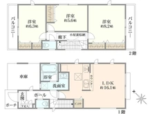 【神奈川県/座間市小松原】座間市小松原2丁目　新築戸建1号棟 間取り図