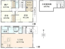 【神奈川県/厚木市三田】～新築戸建～ 厚木市三田2丁目　3号棟 間取り図