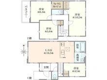 【神奈川県/座間市緑ケ丘】座間市緑ケ丘3丁目　新築戸建て 間取り図
