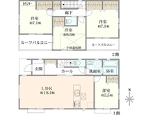 【東京都/町田市成瀬】町田市成瀬台4丁目新築戸建　2号棟 間取り図
