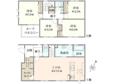 【神奈川県/大和市西鶴間】～新築戸建～ 大和市西鶴間2丁目24-1期　2号棟 間取り図