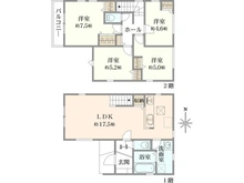 【神奈川県/海老名市国分南】海老名市国分南2丁目　1号棟 間取り図