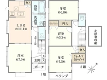 【神奈川県/相模原市南区若松】相模原市南区若松4丁目　中古戸建 間取り図