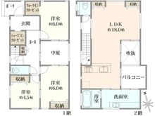 【神奈川県/大和市渋谷】大和市渋谷二丁目　中古戸建 間取り図