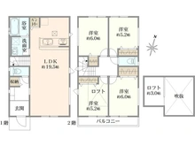 【神奈川県/相模原市中央区陽光台】新築　相模原市中央区陽光台4丁目2号棟 間取り図