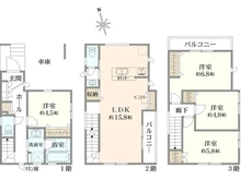 【神奈川県/相模原市緑区東橋本】新築　相模原市緑区東橋本3丁目1号棟 間取り図