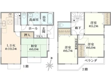 【東京都/町田市矢部町】町田市矢部町　戸建 間取り図