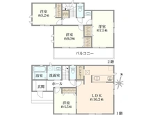 【東京都/町田市南大谷】～新築戸建～ 町田市南大谷2丁目　1-E号棟 間取り図