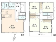 【東京都/町田市南大谷】～新築戸建～ 町田市南大谷2丁目　1-P号棟 間取り図