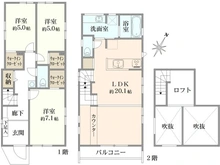 【神奈川県/相模原市南区相模台】相模原市南区相模台6丁目 新築一戸建て 1号棟 / 全2棟 間取り図