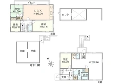 【東京都/町田市つくし野】町田市つくし野3丁目　戸建て 間取り図