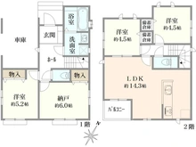 【神奈川県/相模原市南区相南】南区相南3丁目　新築戸建て 間取り図