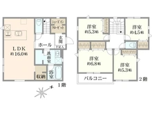 【神奈川県/相模原市緑区下九沢】下九沢新築戸建て　1号棟 間取り図