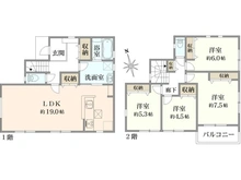 【神奈川県/大和市福田】大和市福田　新築一戸建て　4号棟/全10棟 間取り図