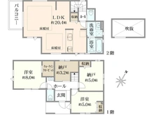 【神奈川県/相模原市南区東林間】東林間　新築戸建て 間取り図