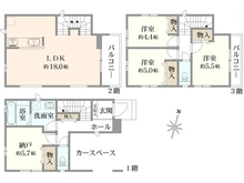 【神奈川県/大和市中央林間】中央林間4丁目新築戸建て 間取り図