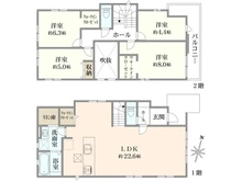 【東京都/町田市本町田】本町田　新築戸建て　1号棟 間取り図