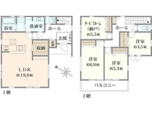 【神奈川県/座間市相武台】座間市相武台2丁目　新築戸建て 間取り図