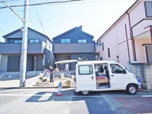 【神奈川県/相模原市中央区光が丘】中央区光が丘新築戸建て2号棟 建築中の外観：全2棟/中央
