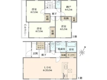 【神奈川県/相模原市中央区光が丘】中央区光が丘新築戸建て2号棟 間取り図