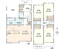 【神奈川県/大和市中央】大和市中央6丁目　戸建 間取り図