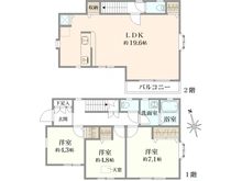 【神奈川県/相模原市南区上鶴間】相模原市南区上鶴間2丁目　戸建て 間取り図