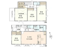 【神奈川県/相模原市緑区上九沢】相模原市緑区上九沢9期　1号棟 間取り図