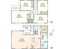 【神奈川県/相模原市南区御園】相模原市南区御園4丁目　新築一戸建て　2号棟 / 全2棟 間取り図