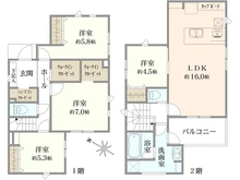 【神奈川県/相模原市南区相模台】相模原市南区相模台6丁目　新築一戸建て　1号棟 / 全2棟 間取り図