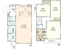 【神奈川県/相模原市南区上鶴間】相模原市南区上鶴間1丁目　新築一戸建て　No.2/全2棟 間取り図