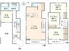 【神奈川県/相模原市緑区橋本】相模原市緑区橋本2期　2号棟 間取り図