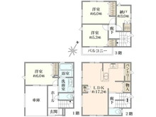 【神奈川県/大和市南林間】～新築戸建～ 大和市南林間7丁目　2号棟 間取り図