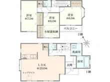 【神奈川県/相模原市中央区上溝】相模原市中央区上溝1丁目　戸建 間取り図