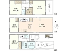 【神奈川県/横浜市緑区長津田みなみ台】緑区長津田みなみ台7丁目　新築戸建2号棟／全8棟 間取り図