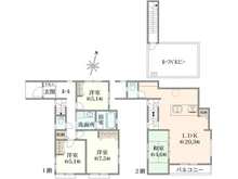 【神奈川県/横浜市南区大岡】横浜市南区大岡三丁目新築戸建 No.6 間取り図