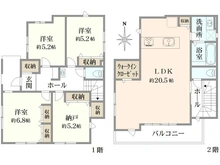 【神奈川県/横浜市保土ケ谷区月見台】保土ヶ谷区月見台　新築戸建 間取り図