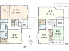 【神奈川県/横浜市中区打越】横浜市中区打越中古戸建 間取り図
