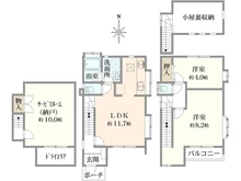 【神奈川県/横浜市港北区篠原町】港北区篠原町　中古戸建 間取り図