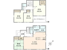 【神奈川県/横浜市泉区下和泉】泉区下和泉3丁目　新築戸建　1号棟 間取り図