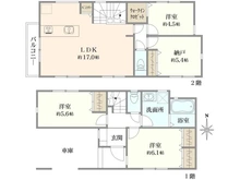【神奈川県/横浜市神奈川区三ツ沢下町】神奈川区三ツ沢下町全3棟　1号棟 間取り図