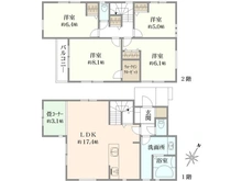 【神奈川県/横浜市南区永田北】南区永田北2丁目新築戸建全2棟/1号棟 間取り図