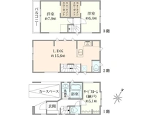 【神奈川県/横浜市西区藤棚町】横浜市西区藤棚町2丁目　新築戸建B号棟 間取り図