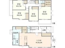【神奈川県/横浜市保土ケ谷区鎌谷町】保土ヶ谷区鎌谷町　新築戸建 間取り図