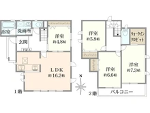 【神奈川県/横浜市南区別所】横浜市南区別所7丁目　新築戸建2号棟 間取り図