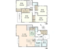 【神奈川県/大和市福田】THEパームスコート大和桜ヶ丘　5号棟 間取り図