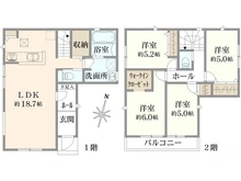 【神奈川県/横浜市保土ケ谷区法泉】保土ヶ谷区法泉3丁目3号棟　新築戸建 間取り図