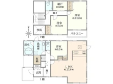 【神奈川県/横浜市神奈川区片倉】神奈川区片倉4丁目　戸建 間取り図