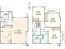 【神奈川県/横浜市南区清水ケ丘】南区清水ヶ丘　新築戸建A号棟 間取り図